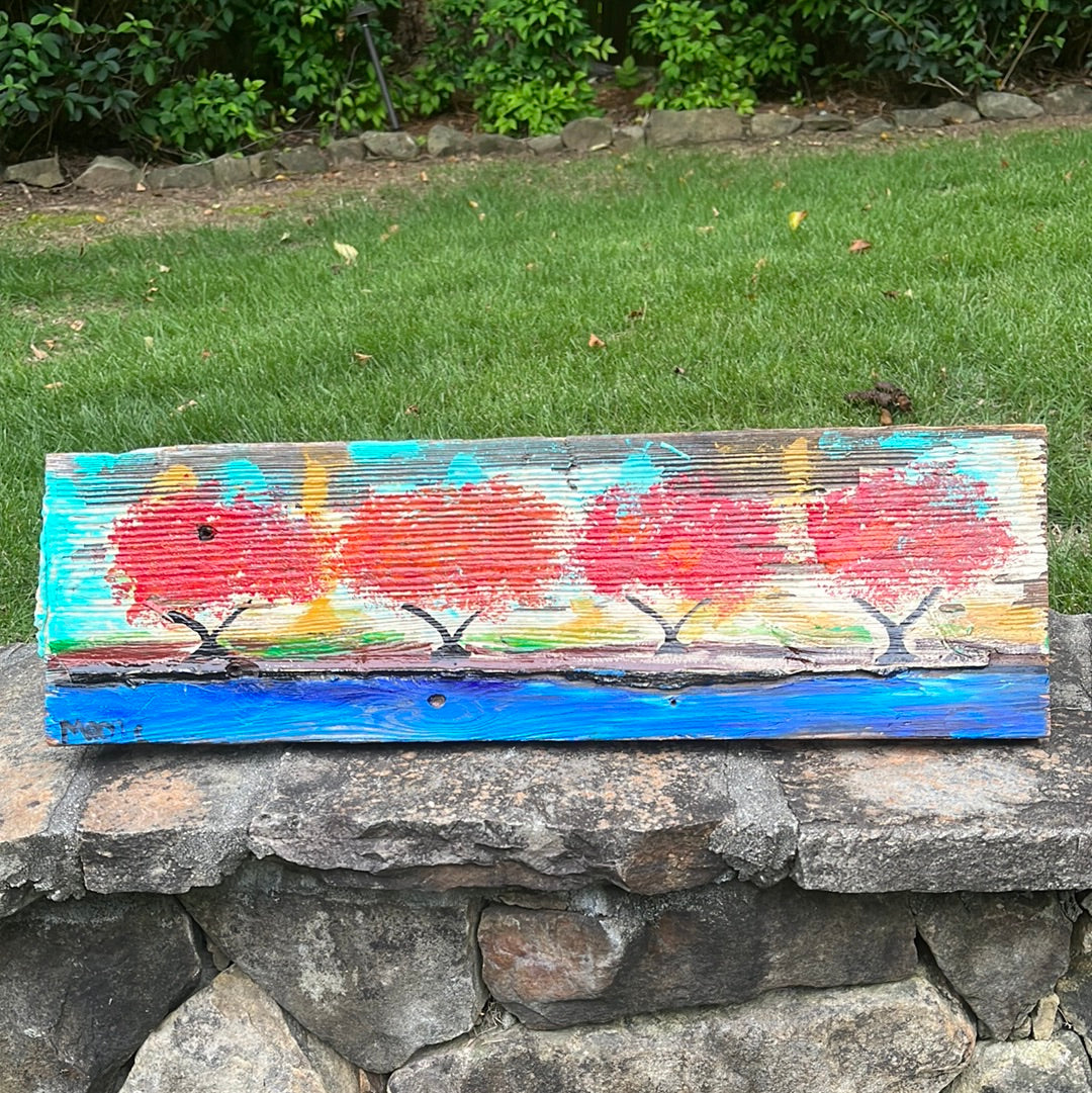 Red Trees on the River