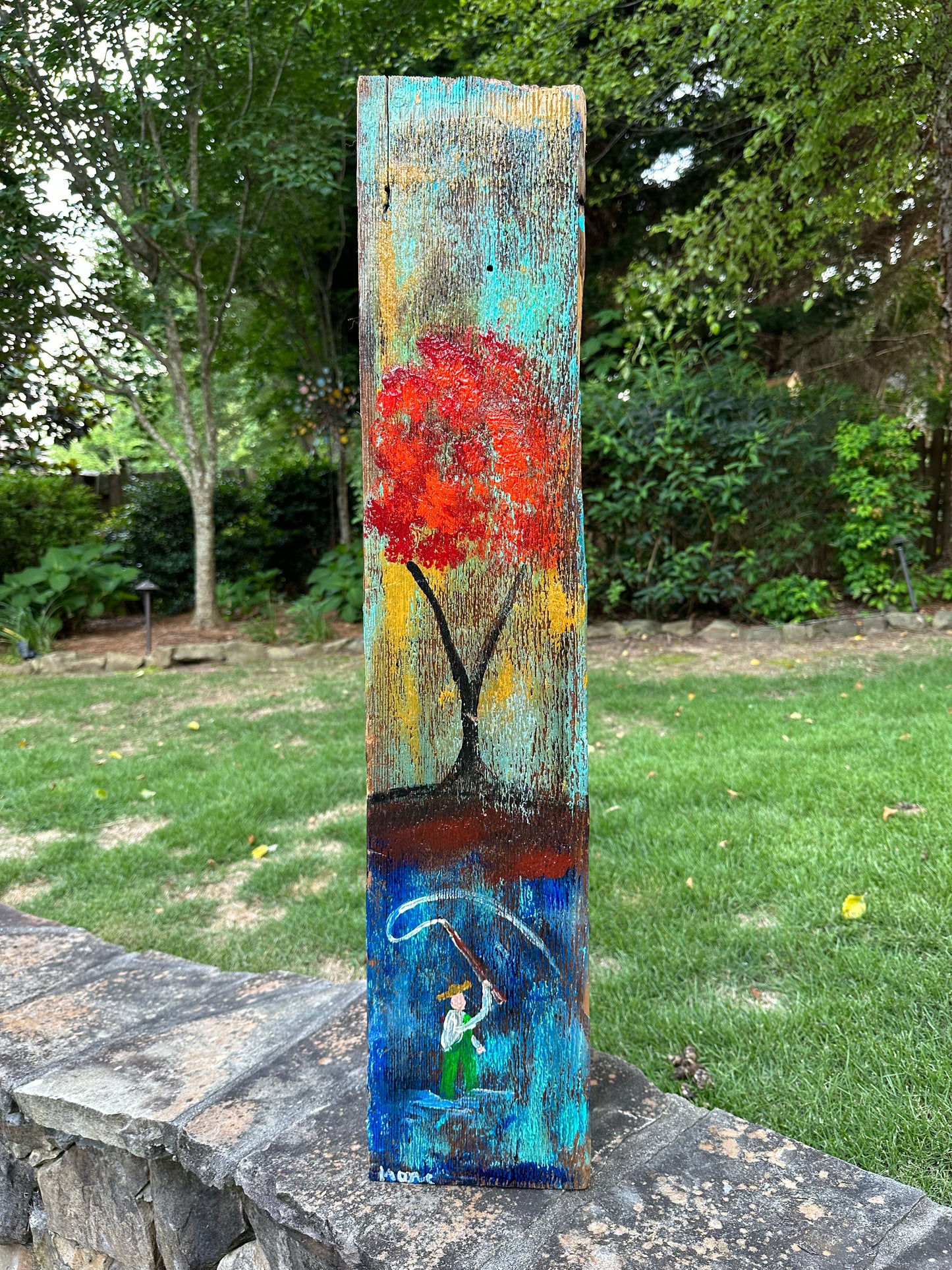 Fishing Under the Red Tree